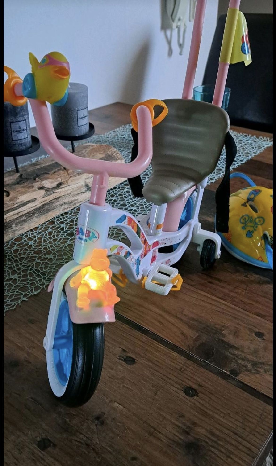 Велосипед, каталка + шлем для куклы Baby Born