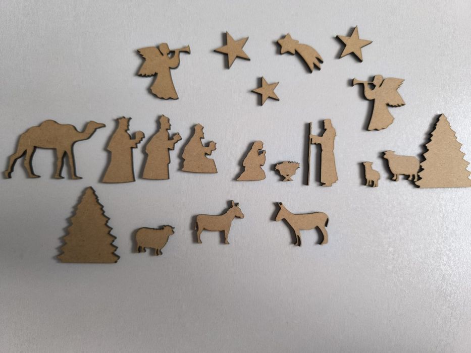 Zestaw 20 elementów do szopki bożonarodzeniowej