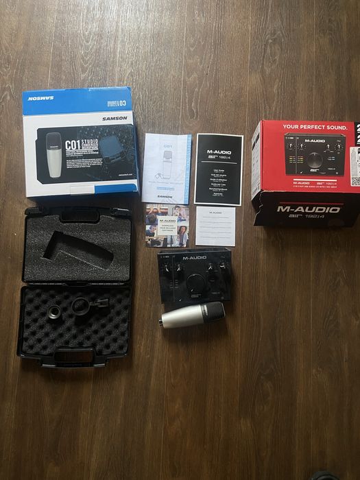 Микрофон Samson CO1 Звуковая Карта M-Audio air 192-4 Комлект