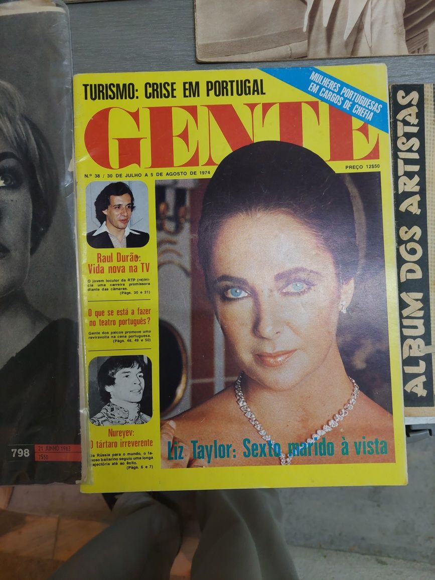 Elizabeth Taylor 7 revistas Lyz Lis antigas portuguesas
