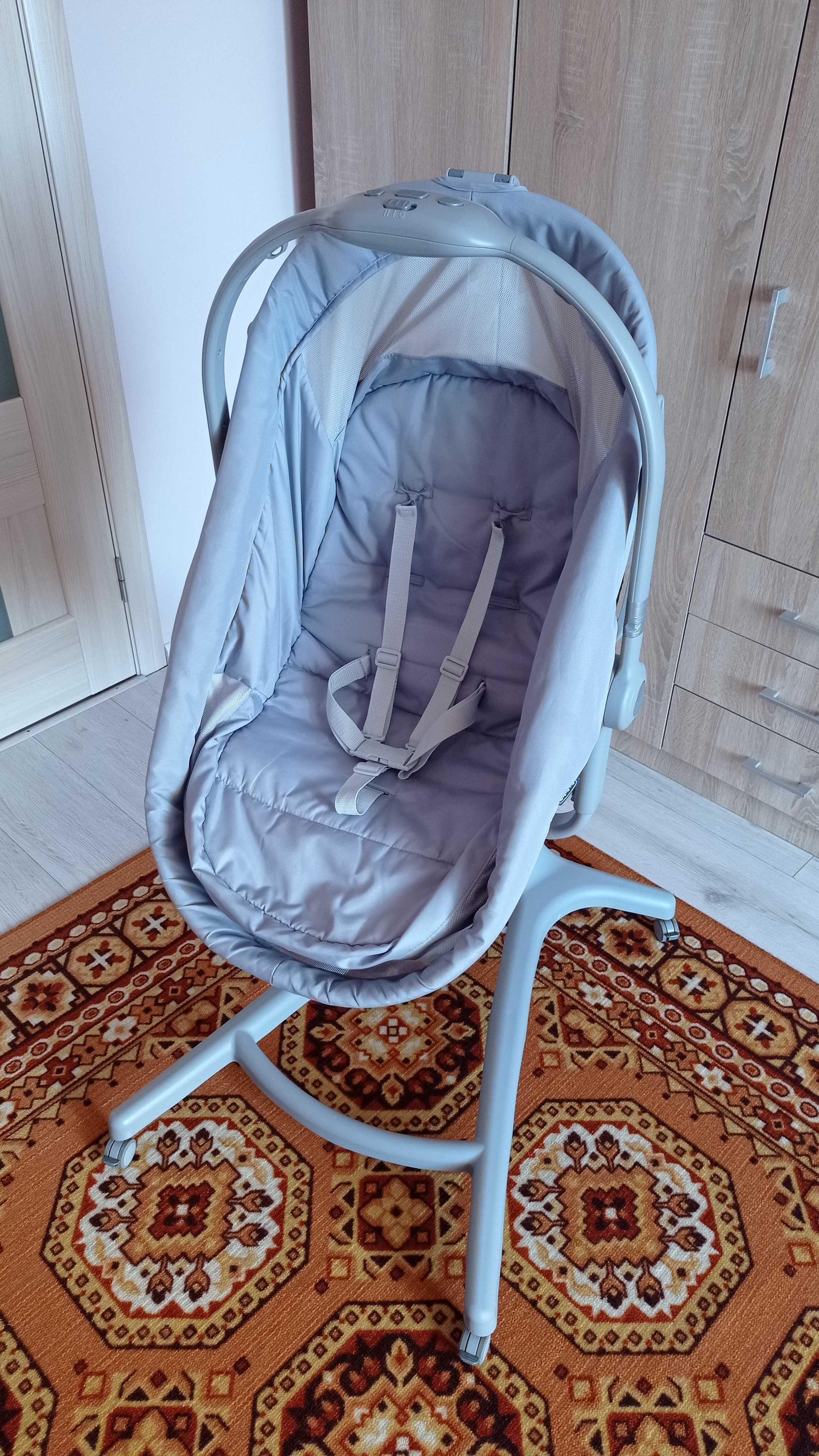 Ліжечко-стільчик Chicco Baby Hug Air 4в1 (сірий) + матрасик + доставка