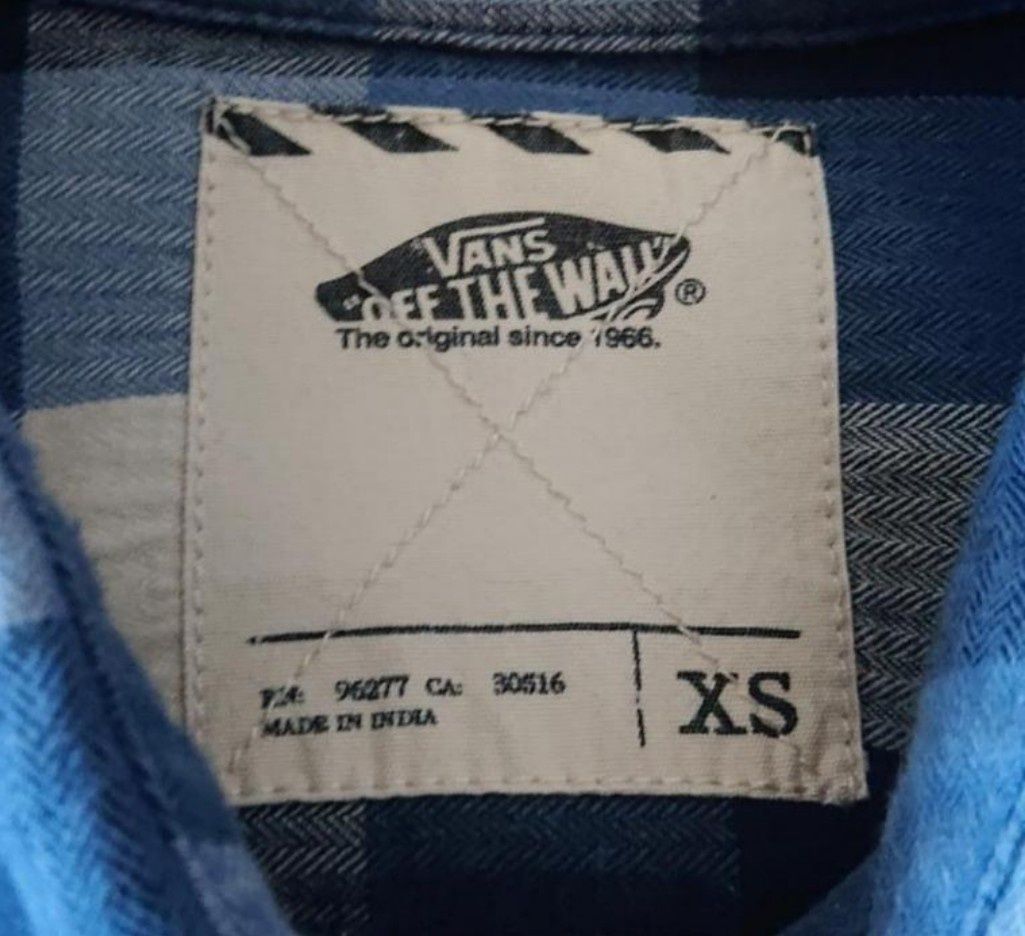 Оригинальная хлопковая рубашка в клетку Vans