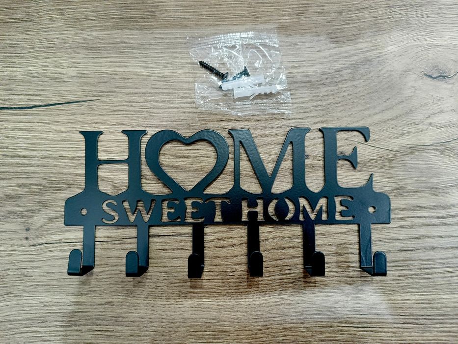 Śliczna nowa ozdoba na ścianę wieszak na klucze Home  6 haczyków