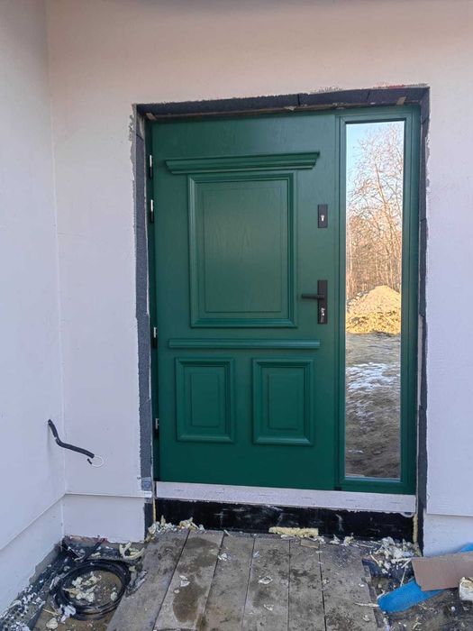 Drzwi zewnętrzne drewniane dębowe pomiar dostawa/ montaż dotacja