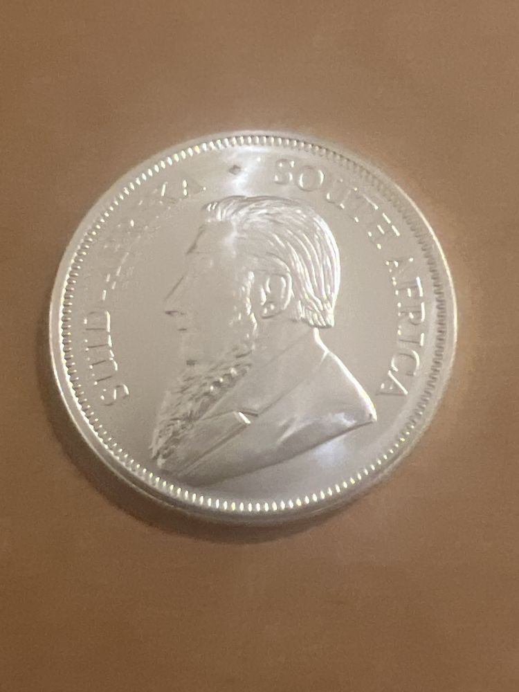 Moedas de prata pura. 1 onça KRUGERRAND.