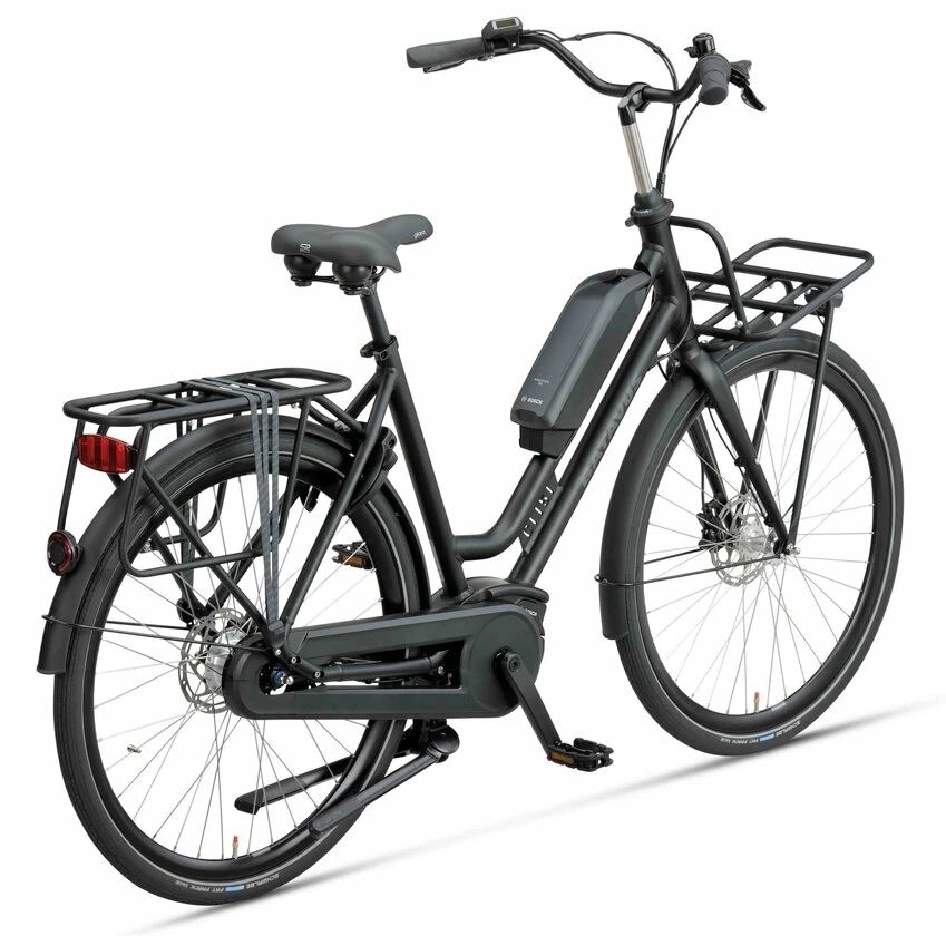 Rower elektryczny Batavus Quip Extra Cargo Bosch Unisex Black Mat