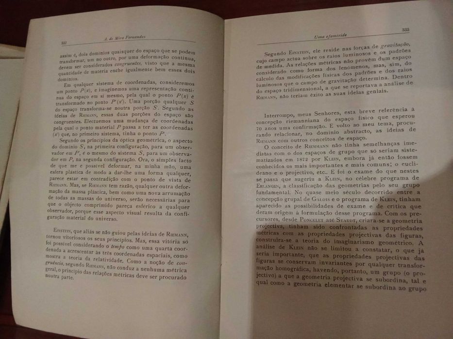 Uma Efeméride (No Centenário da Geometria de Riemann)