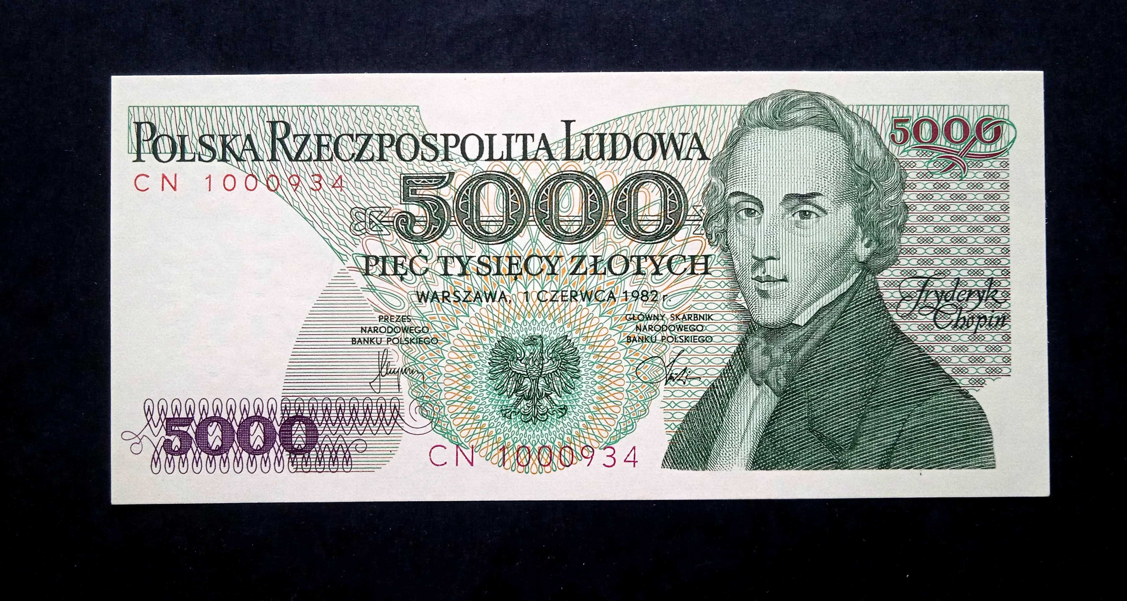 5000 zł 1982 CN st.1 UNC