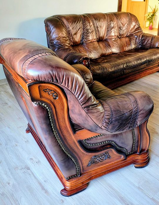 Zestaw mebli holenderskich 3,2,1 plus puf