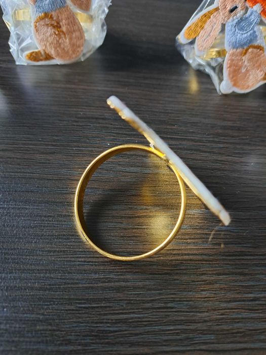 Pierścienie Obrączki na serwetki zajączki 6 sztuk