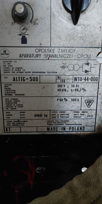 TIG spawarka altig 500 amper