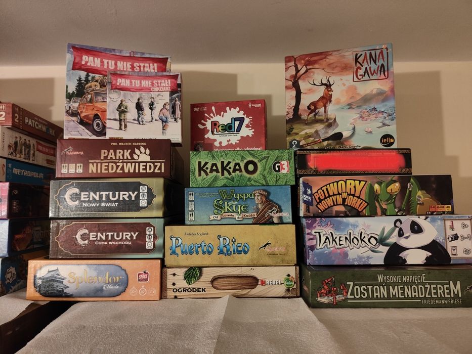 Gry planszowe, Century, Splendor mIasta, kakao, Puerto Rico, Takenoko