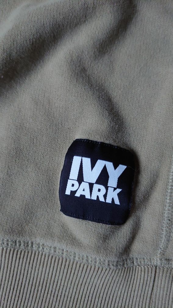 Ivy Park bluza z kapturem hoodie jasny khaki XS damski oversize