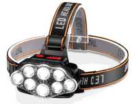 Latarka czołowa DAWINSIE, 8 LED, 4 tryby,  12000 lumenów