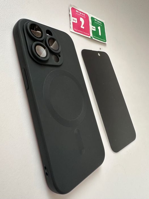 Etui obudowa na IPhone 14 pro i szkło hartowane ściemniające