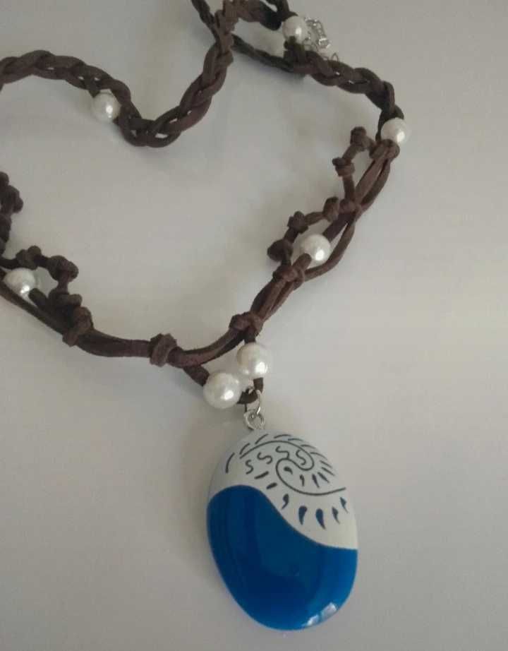 Nowy naszyjnik wisiorek serce oceanu Vaiana Moana Disney perły z metką