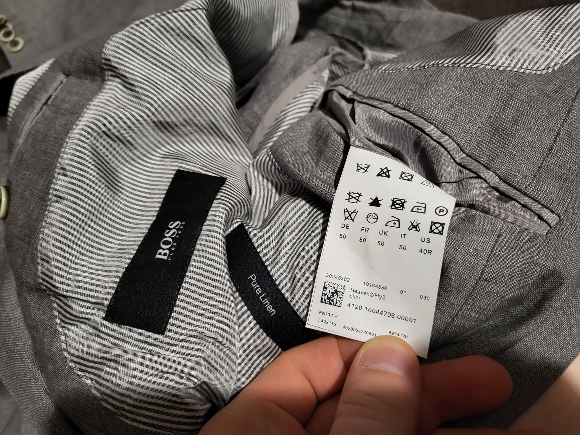 пиджак HUGO BOSS льняной лен