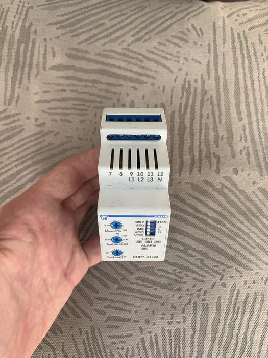 Трифазне реле напруги та контролю фаз Новатек-електро 5А ФАЗ RNPP-311M