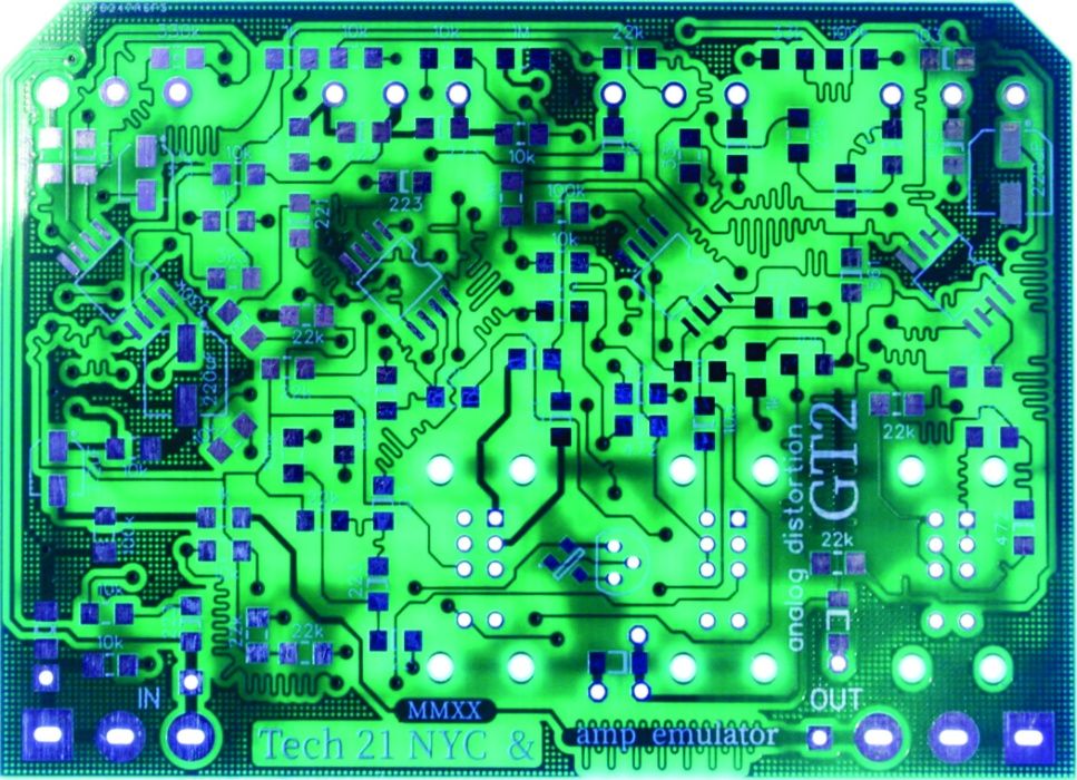 Печатная плата SansAmp GT2 для сборки гитарной педали