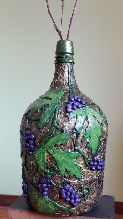 Garrafão pintado e decorado à mão