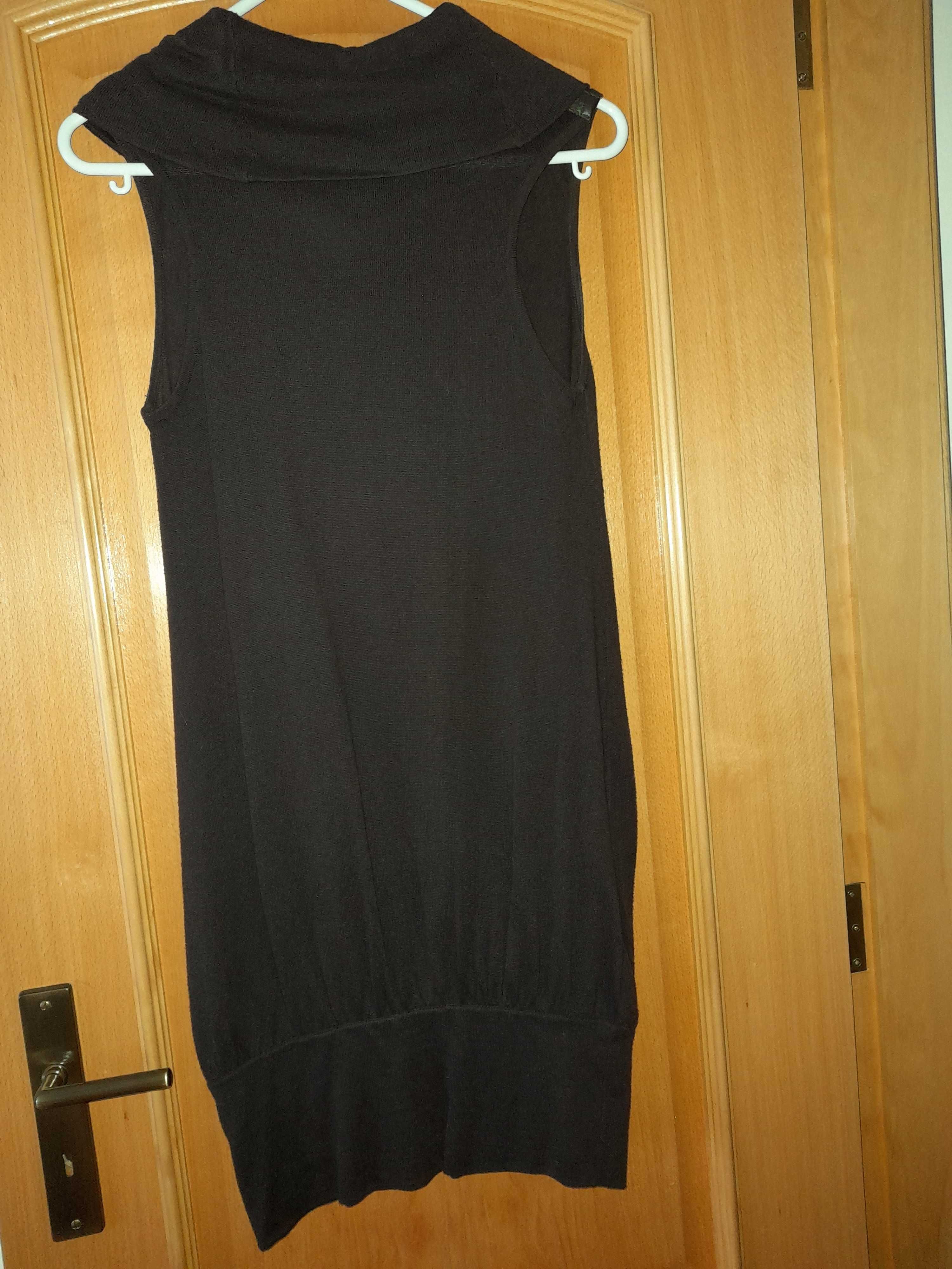 Vestido Castanho, em malha, Tamanho S, marca Salsa, como novo