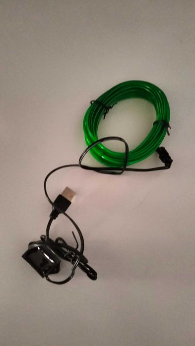 El wire fio decorativo usb verde. portes gratis