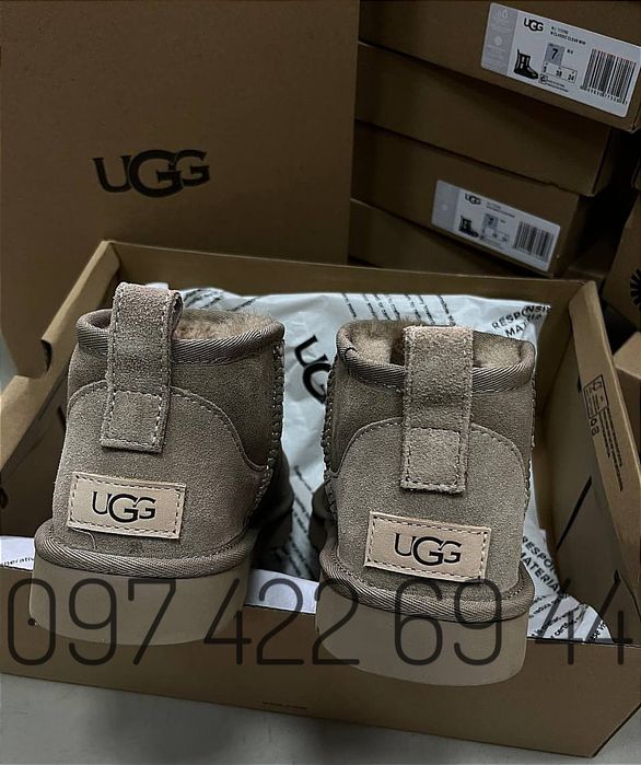 Ugg Classic Ultra Mini Grey Жіночі Ugg Замш/Овчина Уггі Ugg
