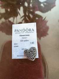 Шарм намистина Pandora оригінал серце вінтажне