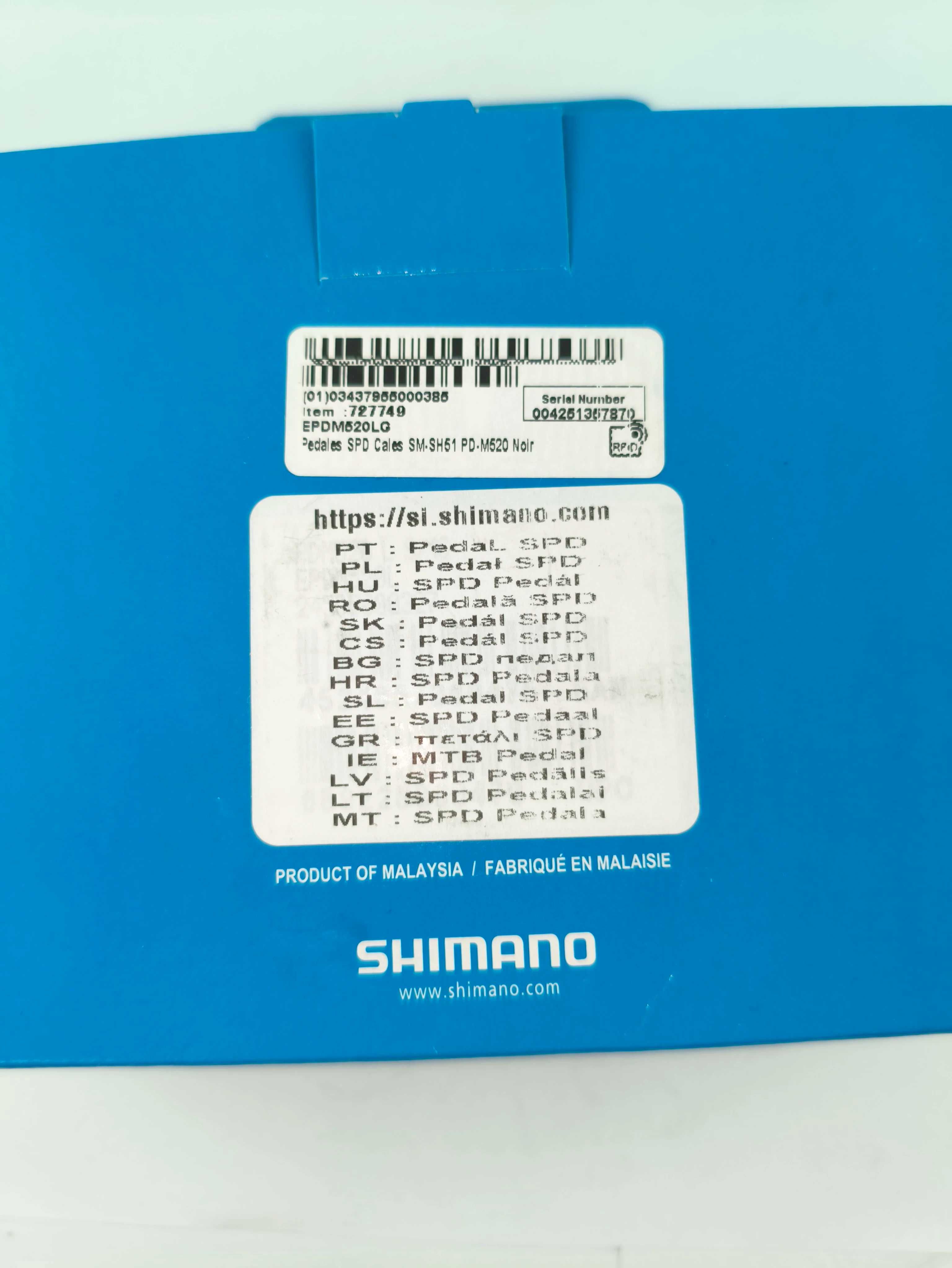 Pedały Rowerowe SHIMANO PD-M520