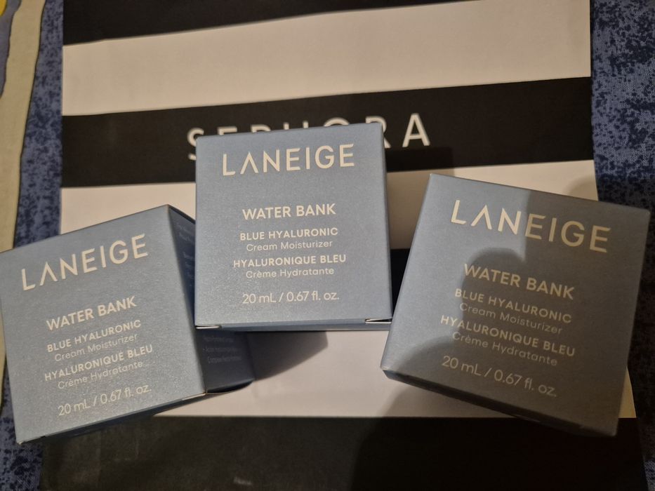 3 sztuki! Hit! LANEIGE Water Bank 20 ml krem hialuronowy z SEPHORA!!!