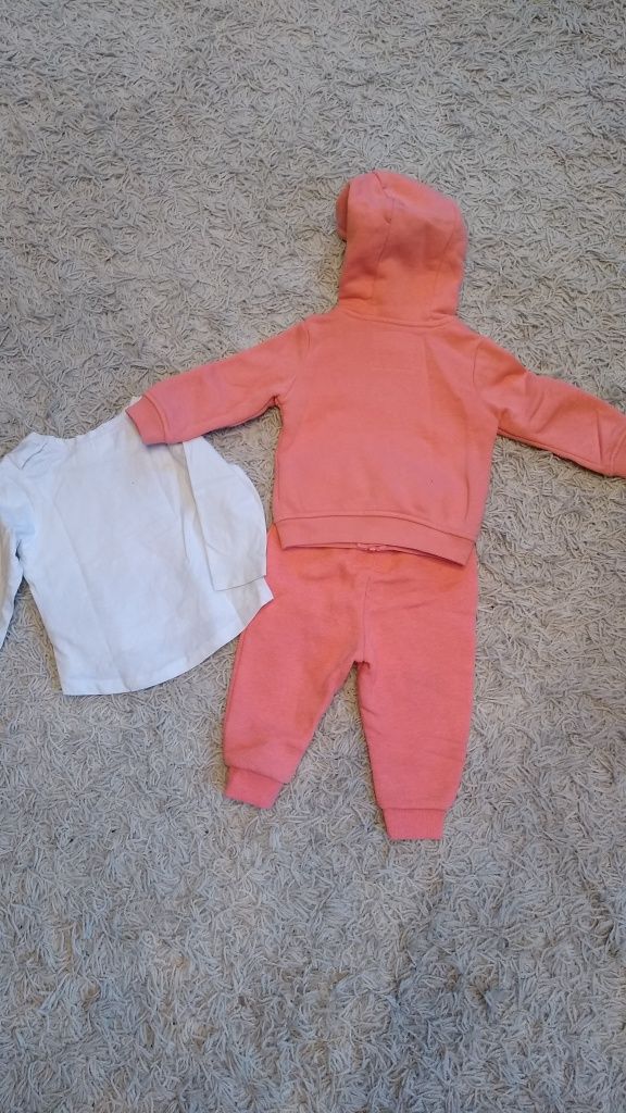 Śliczny DRES dziewczęcy firmy LUPILU + BLUZKA 2-6m 3-6m 62/68 Stan BDB