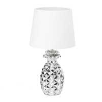 Lampka nocna ananas srebrno biały elegancka lampka nocna nowoczesny