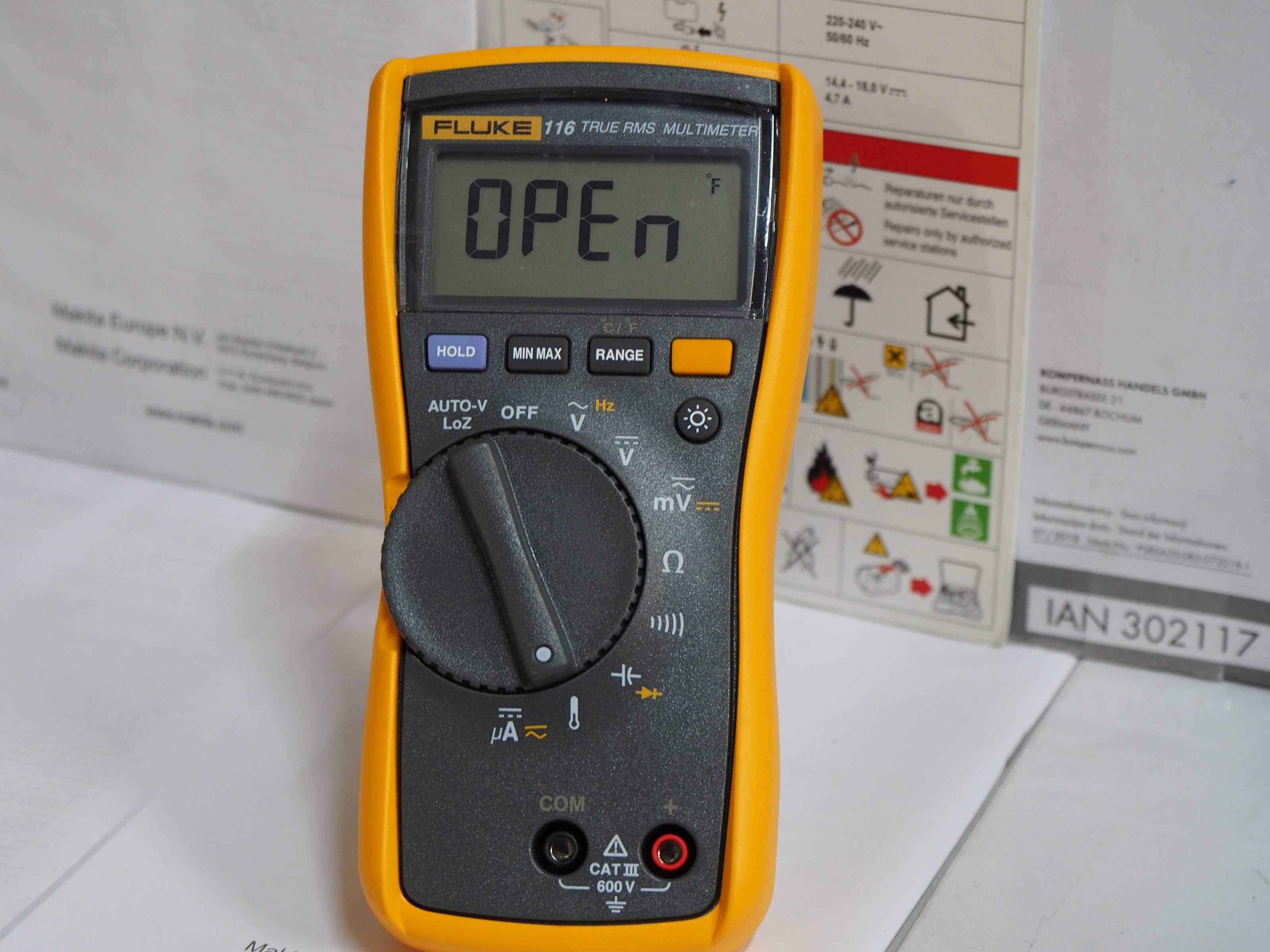 FLUKE 116 tester miernik bez kabli uni Nowy multimetr