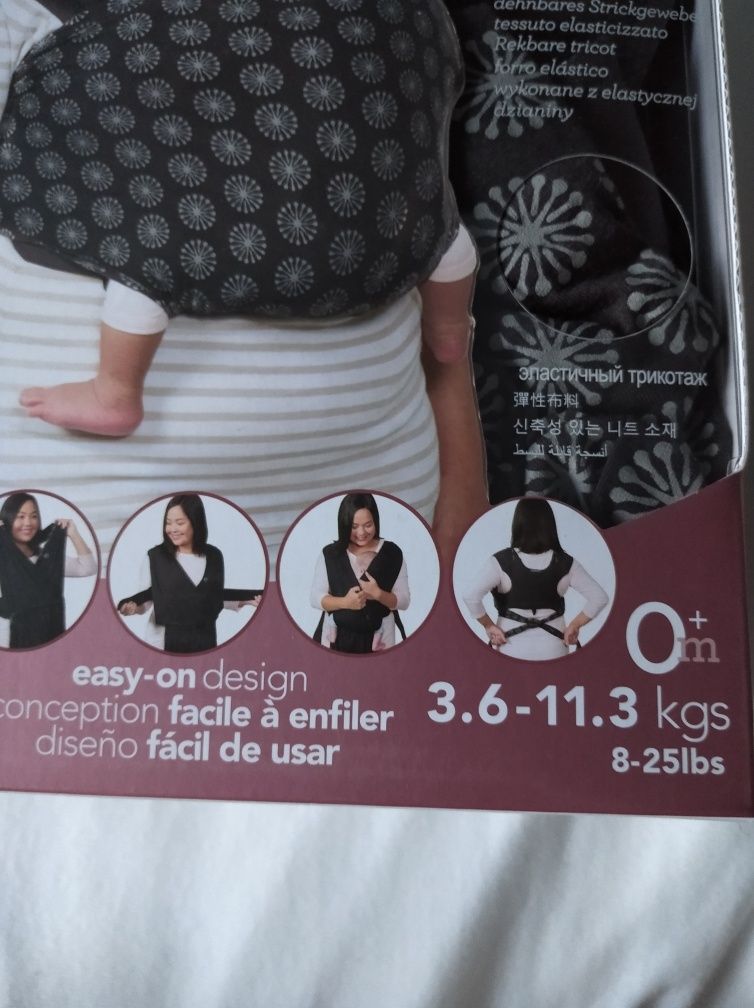 Nowe chusto nosidło firmy infantino 0+ od 3,6 do 11,3 kg