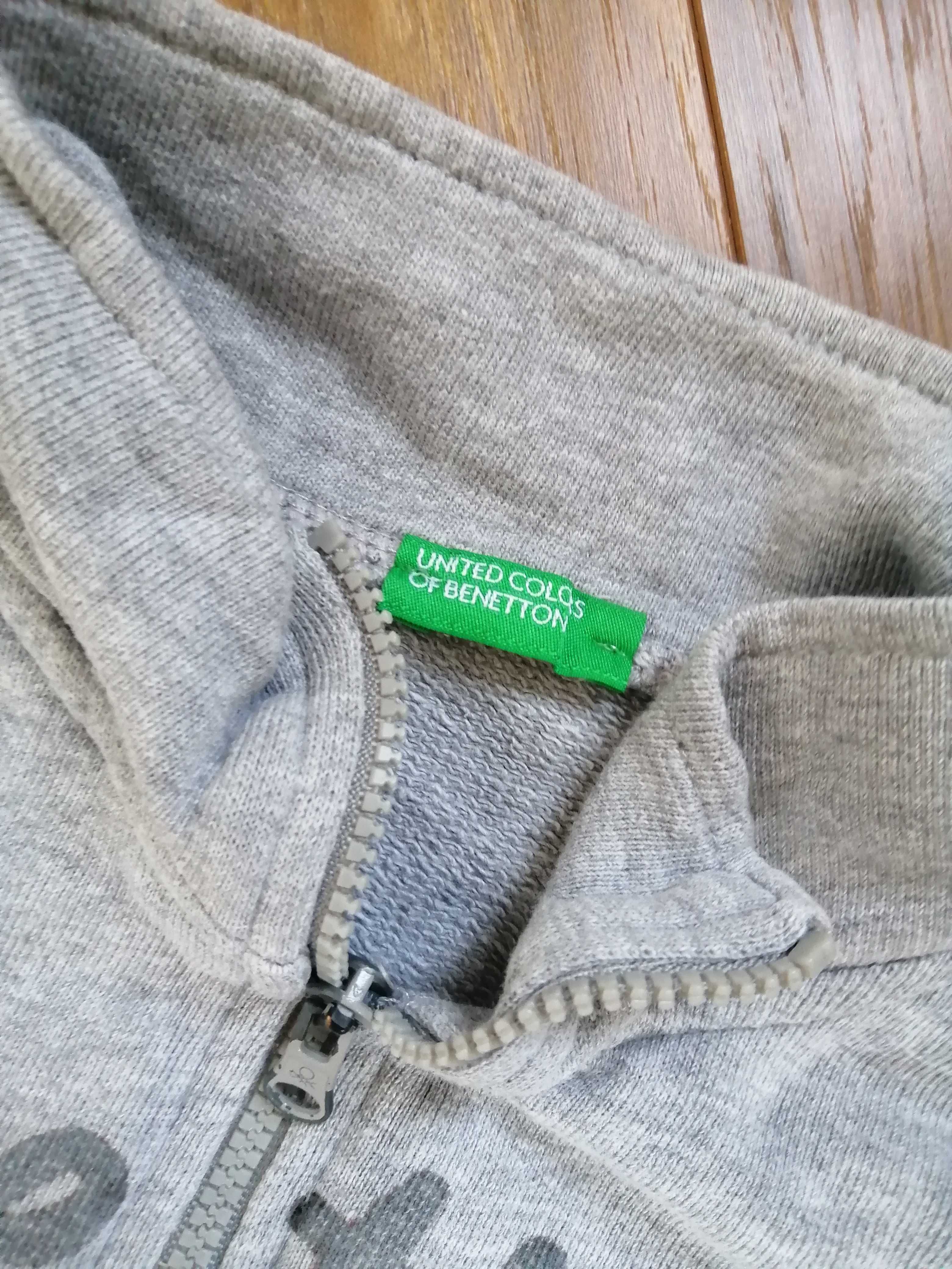 Szara bluza dresowa benetton 130