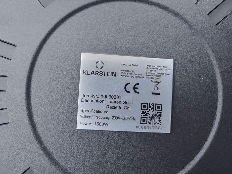 Гриль раклет KLARSTEIN Taste Volcano 1500 Вт (10030307)