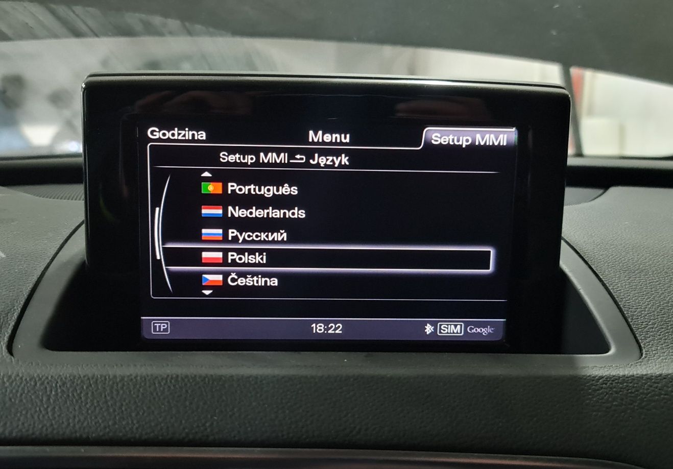 Polski jezyk MMI 3G+ Plus Audi Q3 Q5 A4 B8 A6 C7 A8 D4  konwersja USA