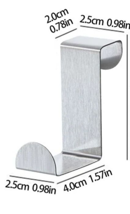 2 Cabide / ganchos aço inoxidável