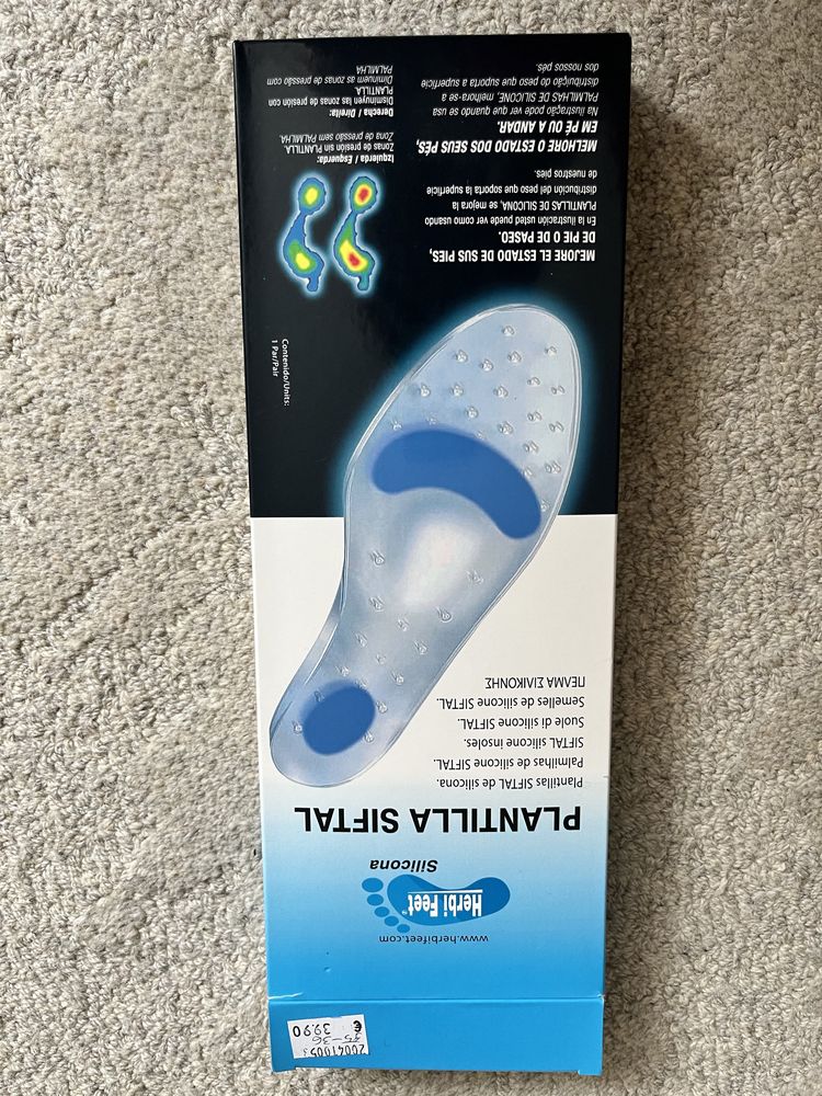 Palmilhas silicone