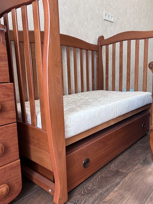 Дитяче ліжко, комод, Верес+матрац