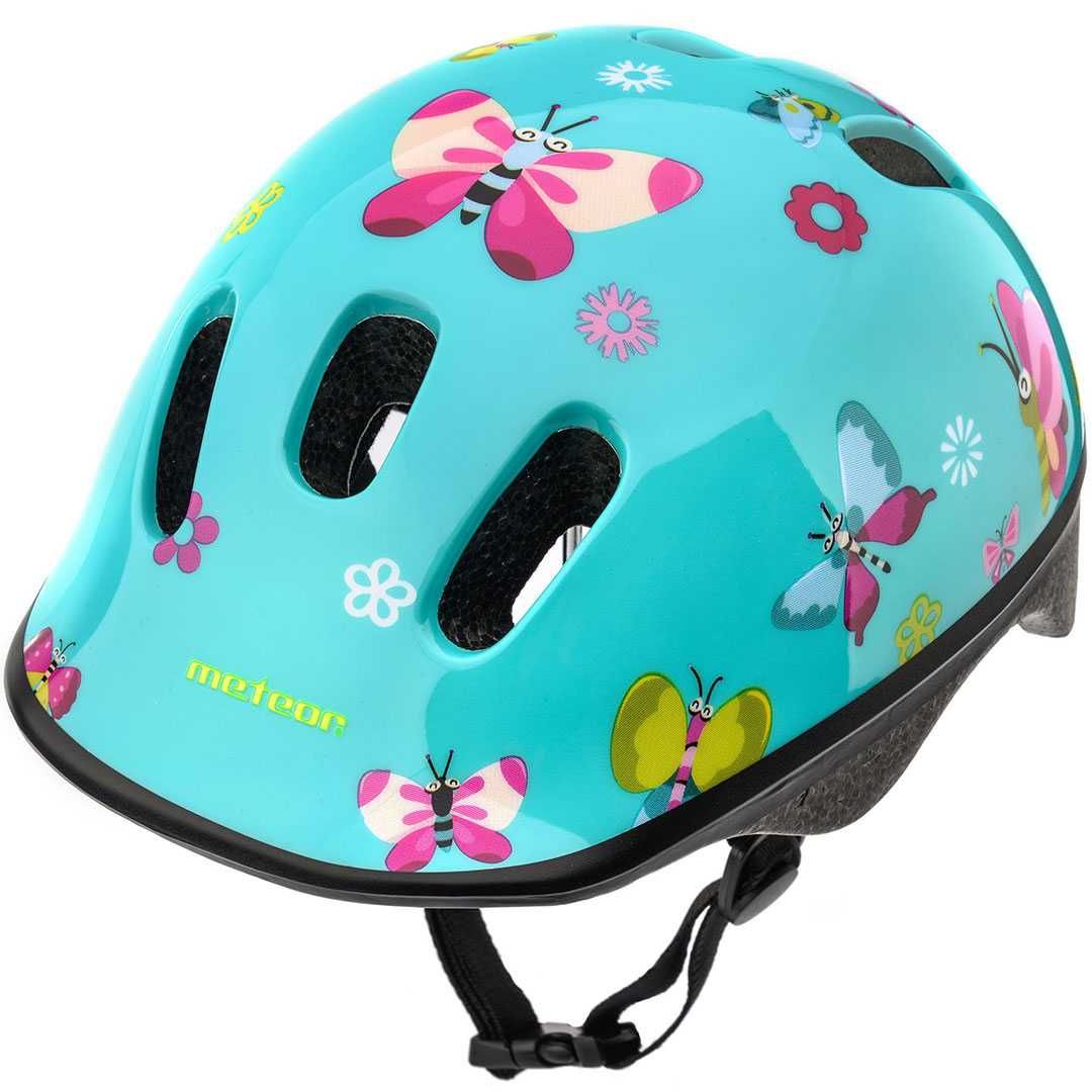 Kask rowerowy Meteor KS06 Butterflies rozm. S 48-52 cm