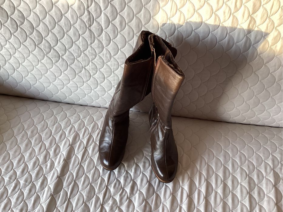 Kozaki damskie ocieplane/ koturny rozm 3/36