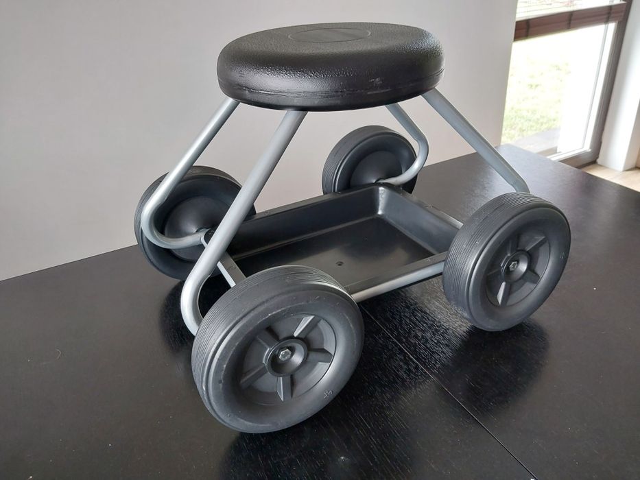 Krzesło na Kółkach Taboret do Domu i Ogrodu Solidne Mocne