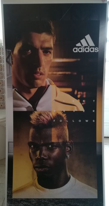 Outdoors publicitários Pogba Messi Suárez 120x60cm