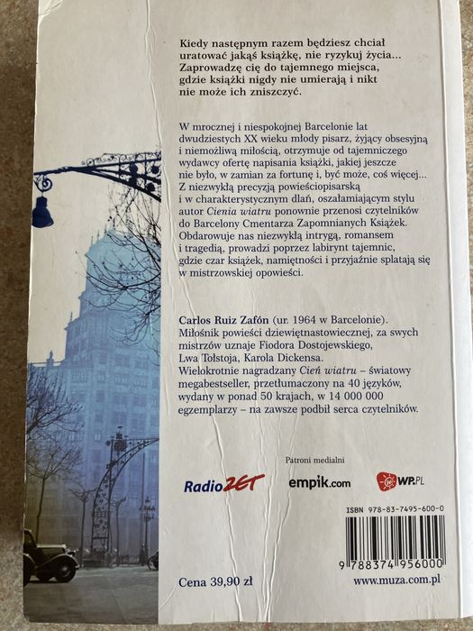 Gra anioła Carlos Ruiz Zafon