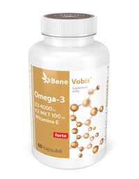 Omega-3 + D3 FORTE 4000IU + K2 MK7 z witaminą E - 60 kaps