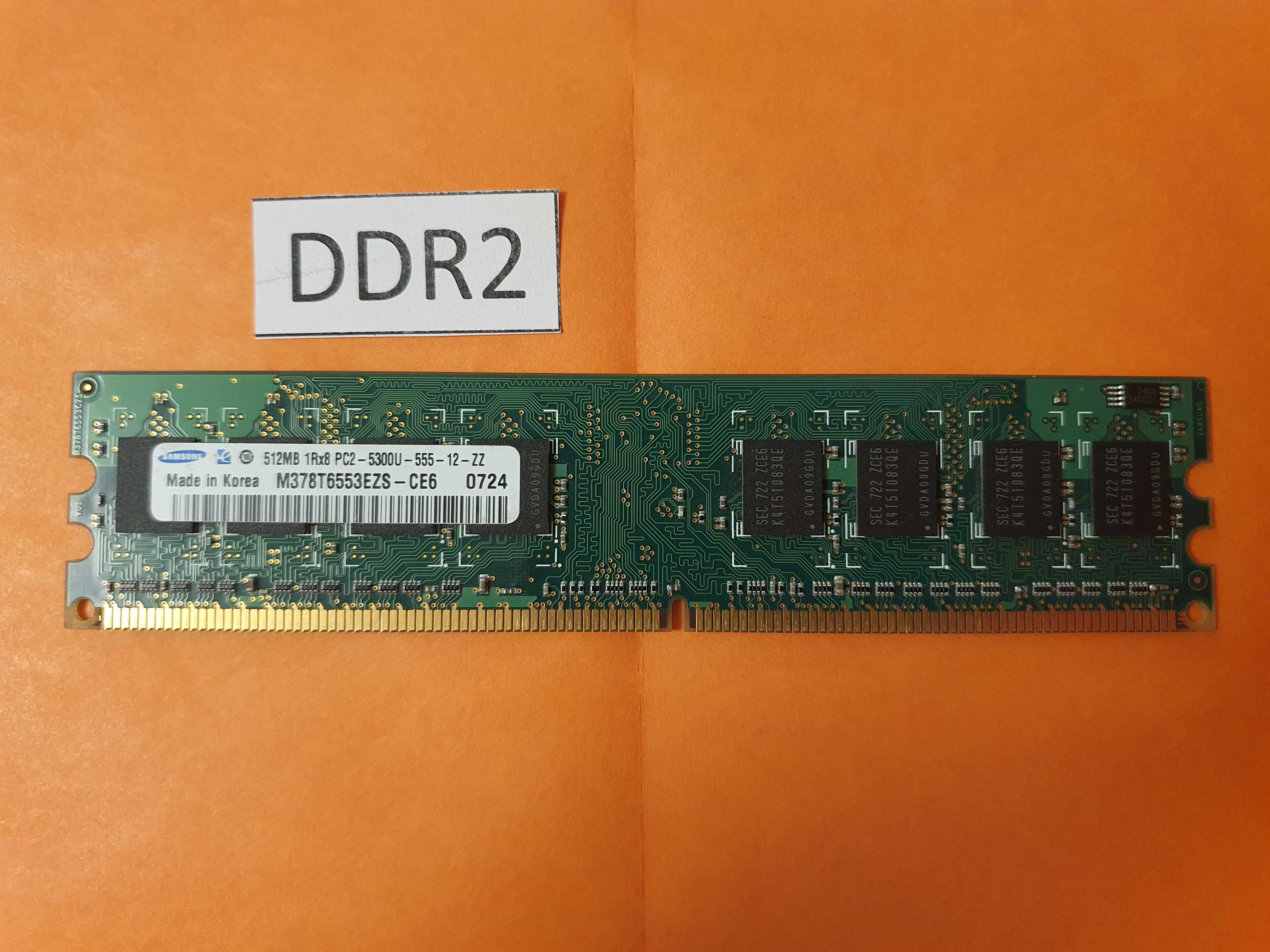 оперативная память DDR2, SAMSUNG 512Mb,  667MHz, для настольного ПК