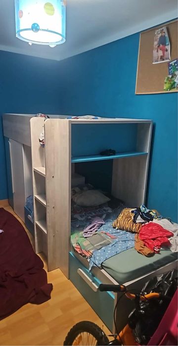 Cama baliche com gaveta e roupeiro