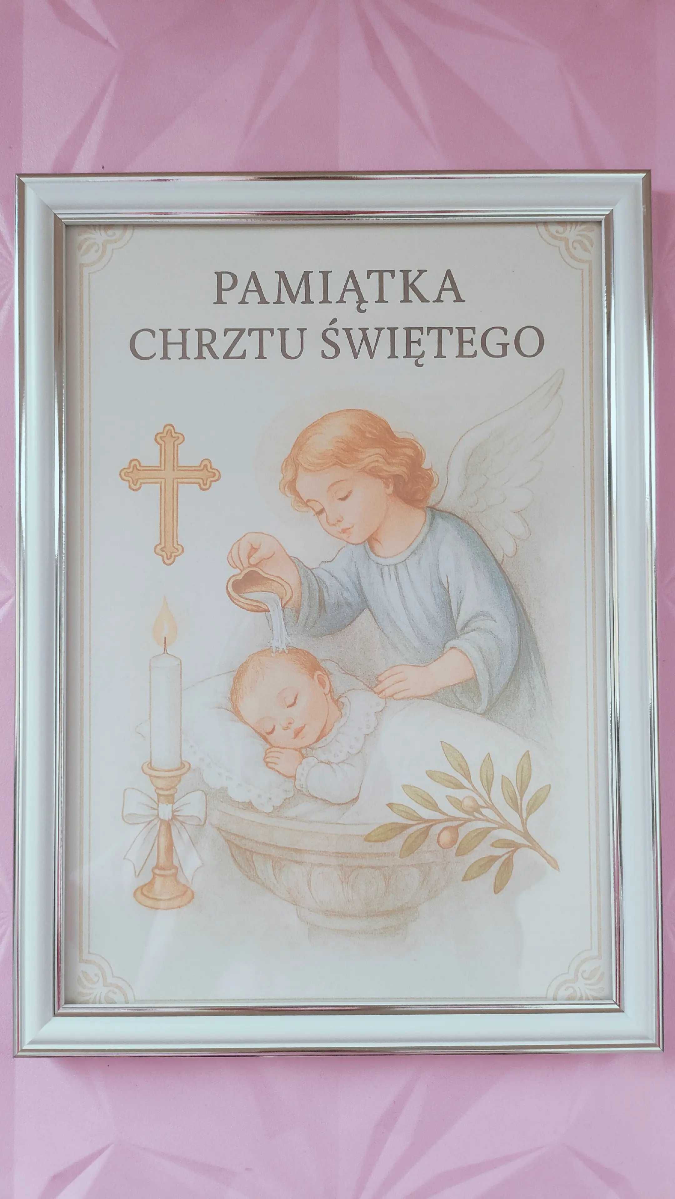 Obrazek w ramce Pamiątka Chrztu.