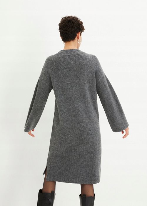 B.P.C sukienka dzianinowa szara prosta r.48/50